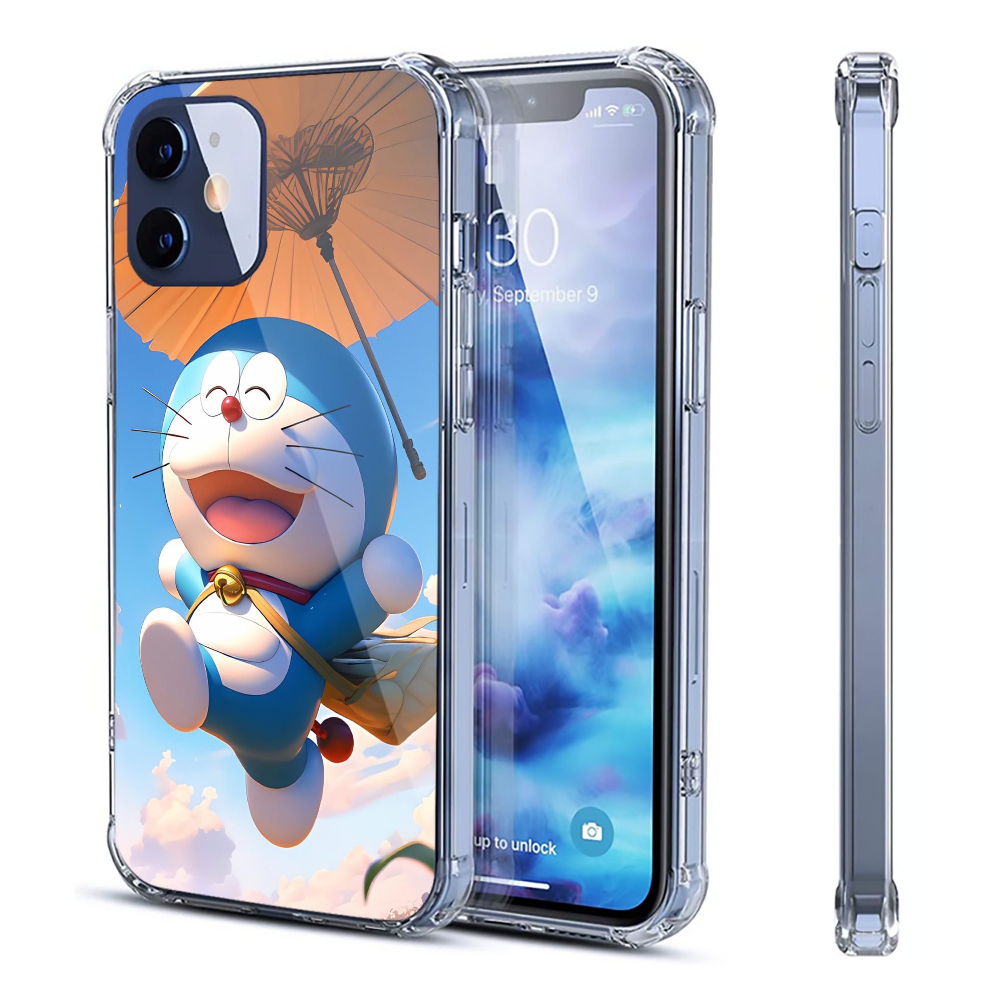 （画像用） ドラえもん Doraemon 【iPhone 12シリーズ対応】透明スマホケース（クリアソフトケース）